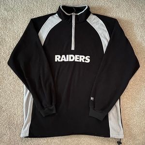 Vintage Raiders NFL Fleece Quarter Zip Jacket